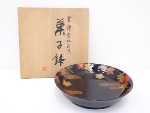 アソベ光石造　漆塗雲錦春秋蒔絵菓子鉢